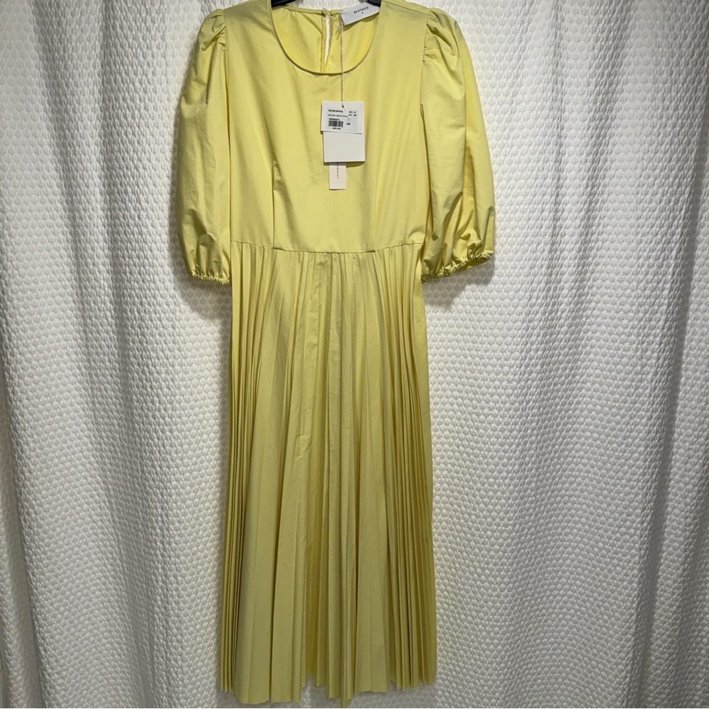 Beatrice B Pleated Yellow Dress - Picture 8 of 15